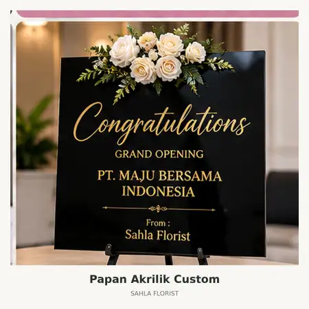 Papan Bunga Akrilik Rajawali Palembang